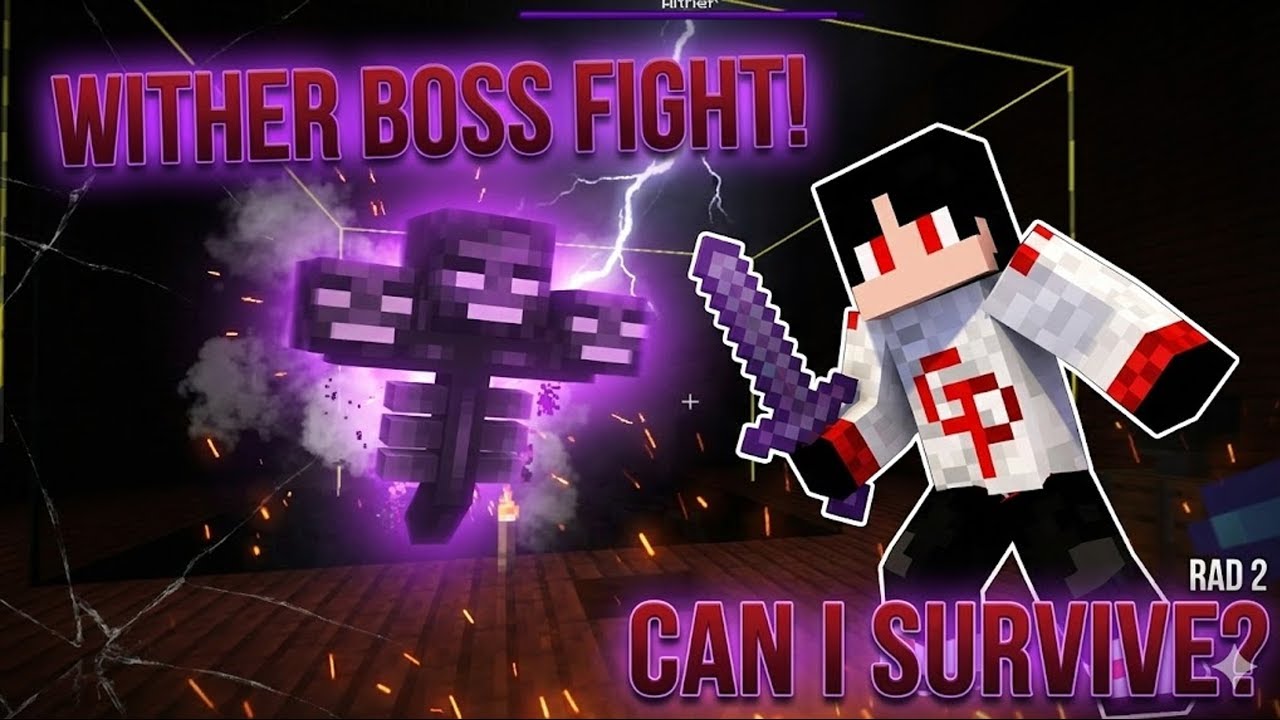 🔴 The Ultimate Showdown: Fighting the Wither Boss! | Minecraft RAD 2 ...