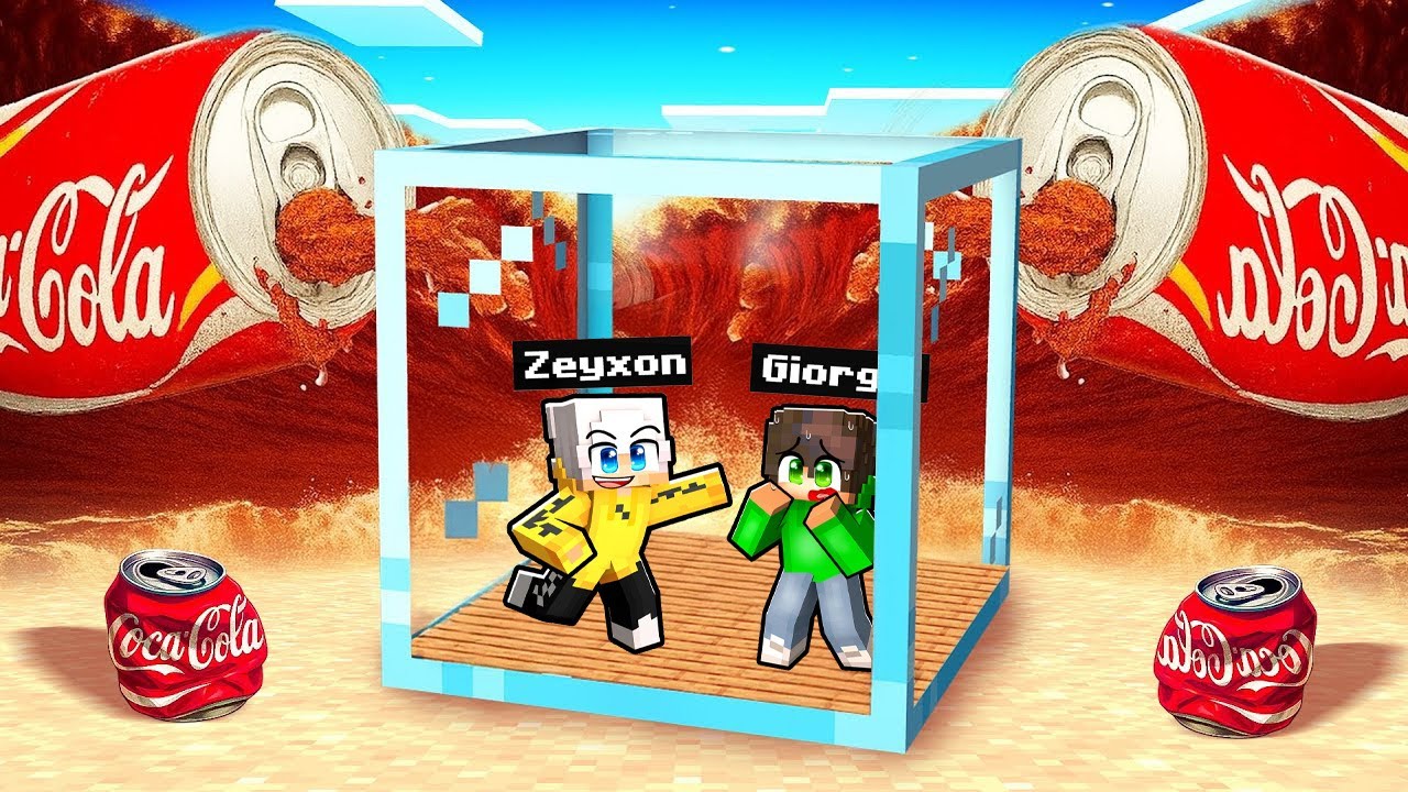 BUNKER APOCALITTICO contro TSUNAMI di COCACOLA in Minecraft