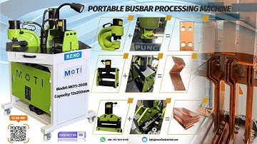 Watch 12x200mm Portable 3 in 1 Copper Busbar Machine MOTI-200B Work Like Magic