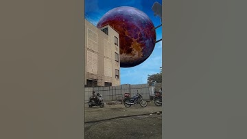 Planetary collision cataclysmic power of falling #vfxworld #planets #vfx #capcut  #shorts