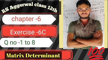 class 12 rs Aggerwal chapter 6c Q no -1 to 8/ RS Aggerwal