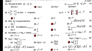9th Class Math Paper Lahore Board First Time 2023 | Class 9 Math Paper Bise Lahore Group 1 |