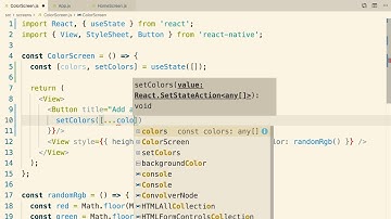 [React Native + Hooks]  Adding Random Colors