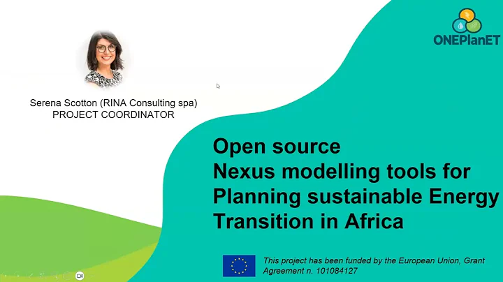 ONEPlanET A Novel contribution to WEF Nexus Modelling