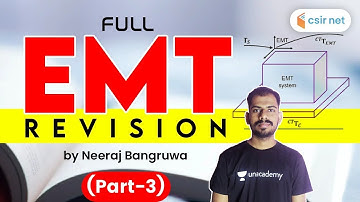 CSIR NET | Complete EMT Revision (Part-3) for JRF 2020 | Neeraj Bangruwa