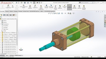 Solidworks Tutorial I Design Pneumatic Cylinder in Solidworks I Part-Assembly I Mechanical I Design