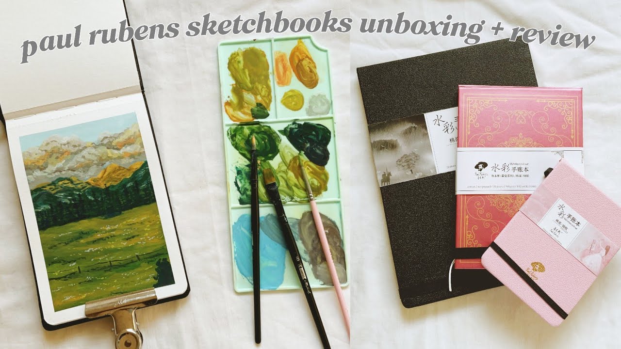paul rubens sketchbooks unboxing & review with kmb studios + paint with me  
