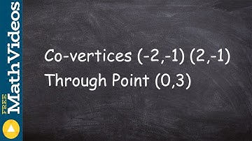 Writing the equation of an ellipse given the co vertices and a point