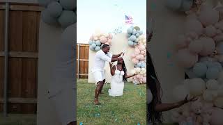 The funniest moment at our gender reveal 😆 #shorts #shortvideo #genderreveal