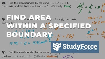 Find the Area Bounded by a Curve | Integrals