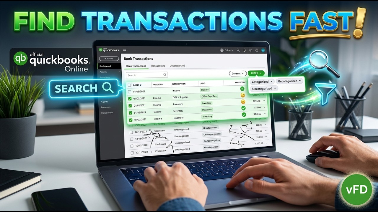 Navigate Transactions QuickBooks Online [Simplified] - YouTube