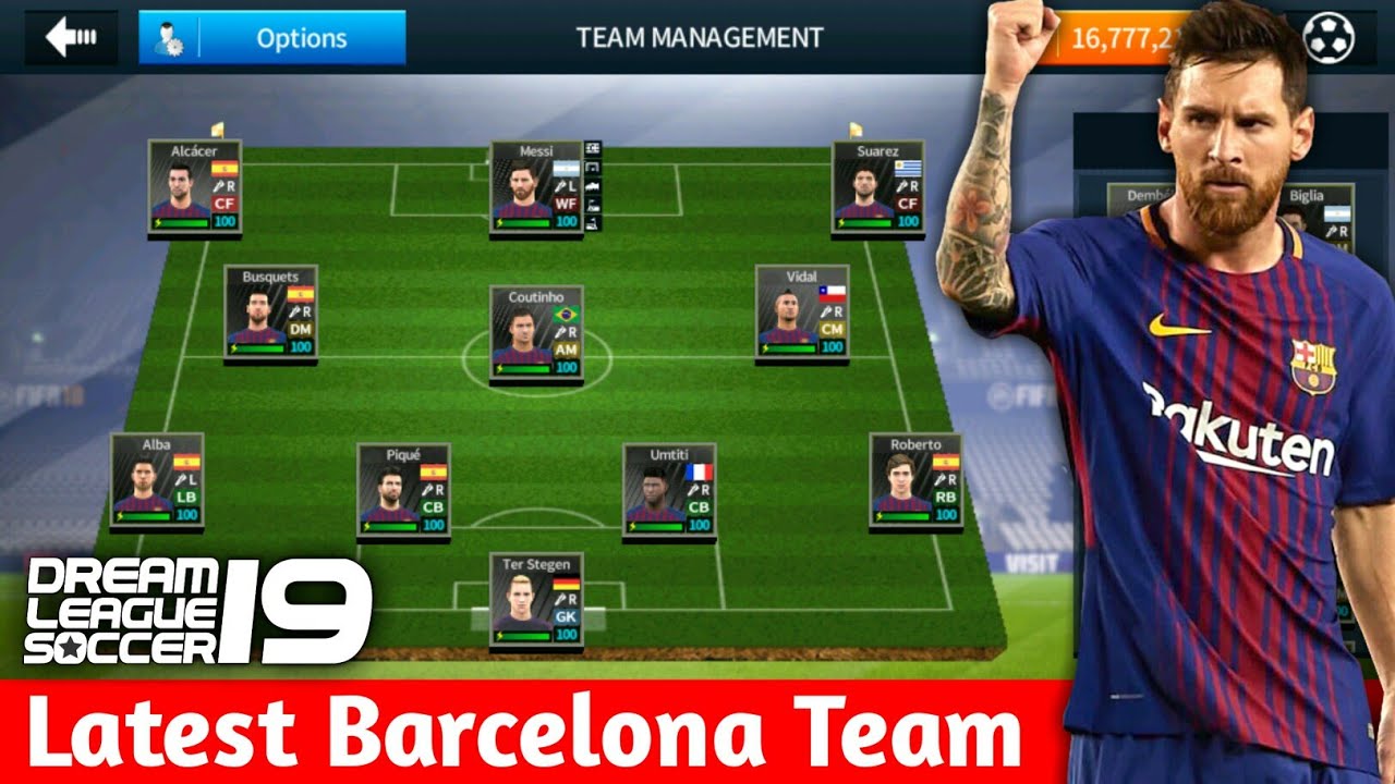 Create Fc Barcelona Team Kits Logo Players Dream League Soccer 18 Youtube