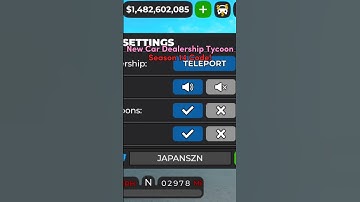 New $80.000 Code For Japan Season 14 Update! Car Dealership Tycoon #cardealershiptycoon #roblox