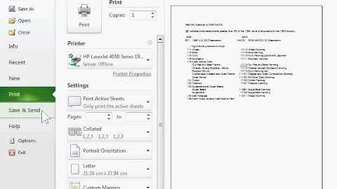 Preview a Worksheet Prior to Printing - Excel 2010