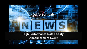 High Performance Data Facility Announcement Event