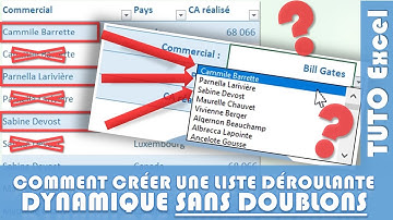 Comment créer une liste déroulante dynamique avec des valeurs uniques (aucun doublons) sur Excel