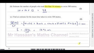 WST01/01, (Edexcel) IAL S1 January 2023, Q1, Histograms, Linear Interpolation, Standard Deviation