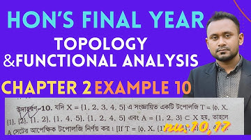 Topology chapter 2a example 10 | Topological world | topological space playlist