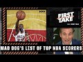 Mad Dog's A-List for Top 5 NBA scorers: Michael Jordan, Kobe & more 👀 | First Take