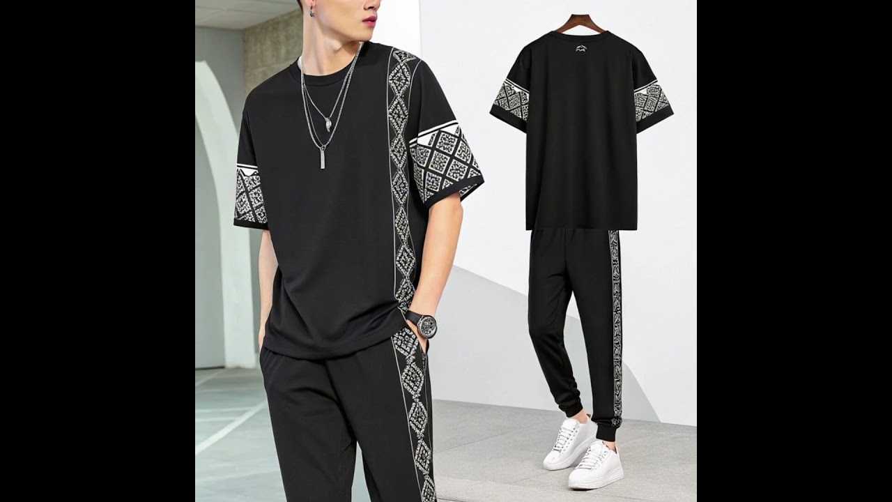 Drop Shoulder Mash T-Shirt & Trouser Set