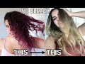 How to remove permanent hair dye WITHOUT BLEACH! DIY Dark Purple to Blonde at Home