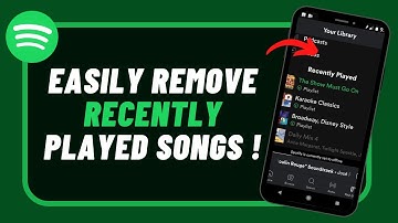 How to Delete Recently Played on Spotify !