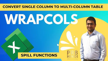 WRAPCOLS in Microsoft Excel 365 Explained - PRB Hindi