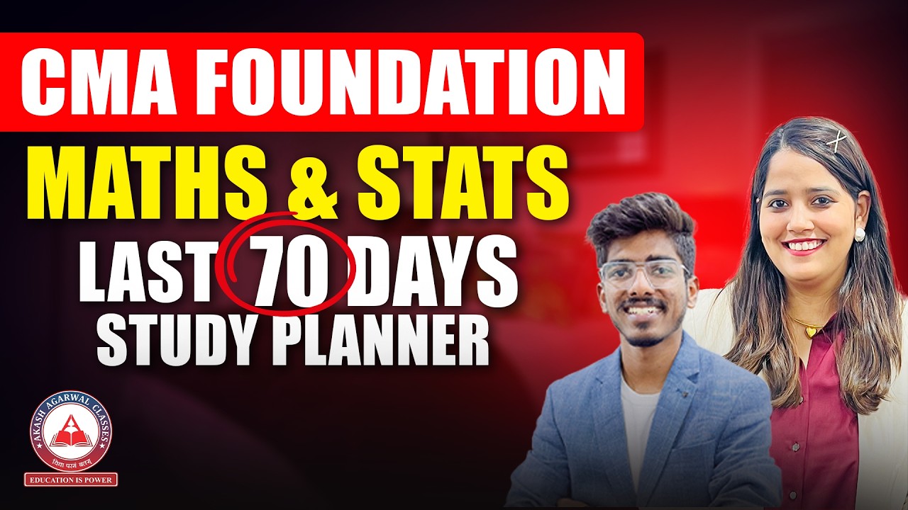 Last 70 Days Plan for CMA Foundation Maths | June 2026 Exams - YouTube