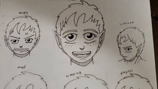 Make your character look the same in your emotions reference sheet.