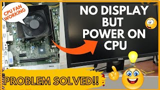 Monitor not working but CPU running &No Signal In Monitor | CPU Fan Spinning But No Display🖥️ Solved
