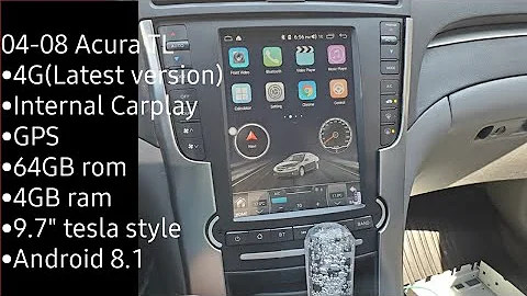 New 4G Tesla Style stereo For acura TL with internal Carplay!