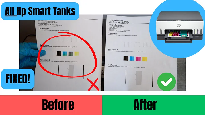 Hp Smart Tank - All Models 500 - 7600  How To Clean Printheads, Not Printing Color Or Black - Fixed!