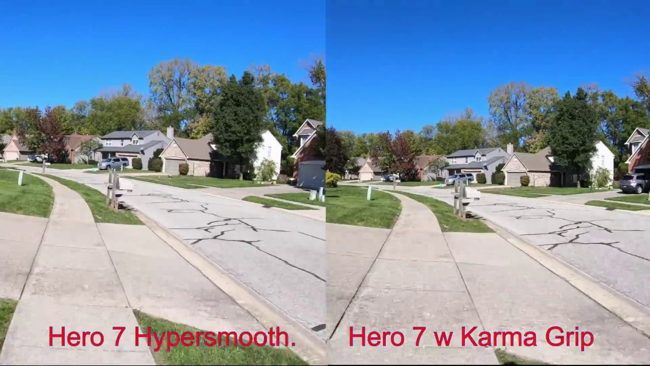 GoPro Hero 7 Black Vs Karma Grip gimbal run test
