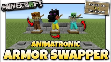 Minecraft Bedrock🛡️ EASY ARMOR STAND SWAPPER ⚔️ Tutorial ⚔️  Works on ALL Versions