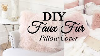 DIY Over-sized Faux Fur Pillow Cover