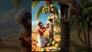 🥥 Kisan Aur Bandar Ne Milkar Nariyal Ka Ped Lagaya ❤️ | किसान और बंदर ने मिलकर नारियल का पेड़ लगाया