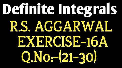 EX-16A(21-30),Class-12 Maths R.S.Aggarwal