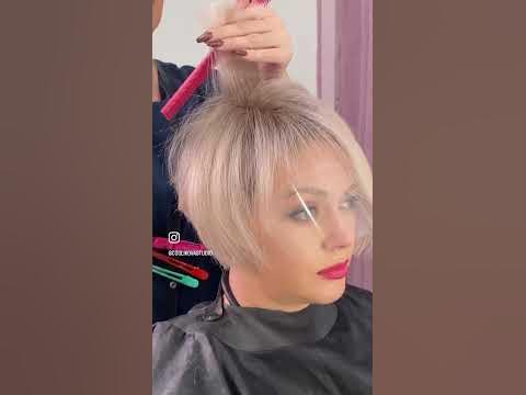 Короткая стрижка с удлиненным висками. - YouTube