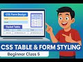 CSS Table & Form Design | Web Development Class 5 (Urdu/Hindi)