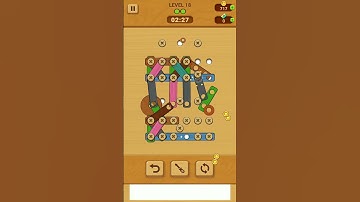 #level18 Hard Woodle Wood Nuts and Bolts Screw Game Trick #viral #gaming #shorts 🔥