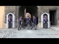 Changing of the guard at the PRAGUE CASTLE, in the Czech Republic. High quality video.