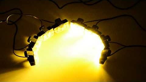 16 LED Amber Light Emergency Warning Strobe Flashing Bar Hazard Waterproof