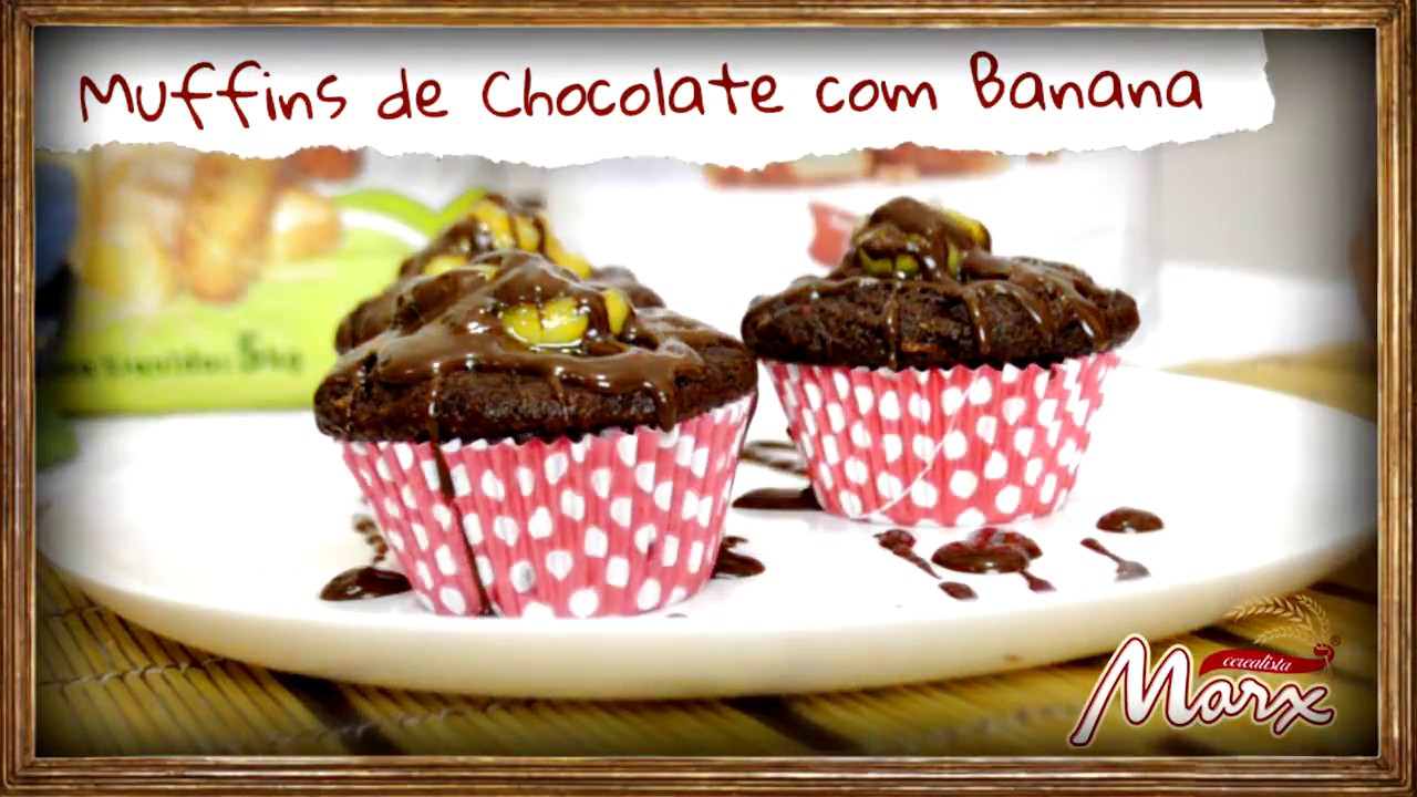 Muffin de Chocolate com Banana Receita YouTube