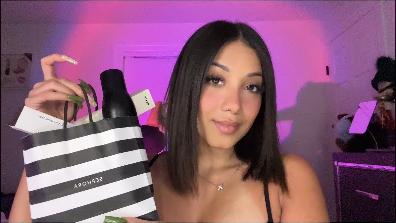 ASMR| Sephora + Ulta Makeup Haul 💄(Whispers, Tapping, Scratching..)