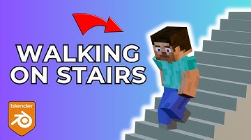 Walking on Stairs Animation Tutorial - How To Make Walking Downstairs Animation in Blender