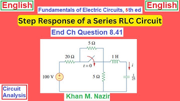 (E)LCA Question 8.41 || Step Response of Series RLC Circuit