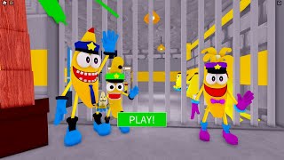 BANANA POLICE FAMILY PRISON RUN ESCAPE! (Obby) - Walkthrough Full Gameplay #roblox