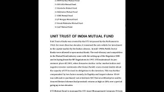 Study and Analysis of Mutual Funds screenshot 1