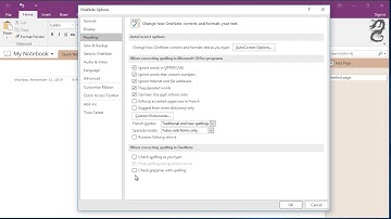 How to turn Spell Check On or Off in OneNote
