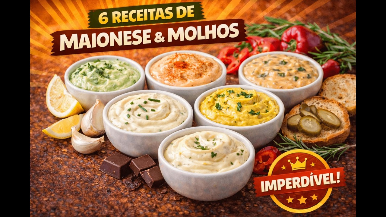 6 MOLHOS/MAIONESE RÁPIDAS E FÁCEIS PRA TURBINAR HAMBURGUER, SALADA, PASTA PARA PÃO DE ALHO CHURRASCO